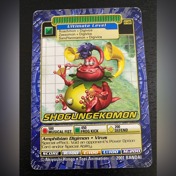 🔴2/$10 SALE🔴 Shogungekomon ST-109 2001 Digimon Trading Card - Picture 1 of 2